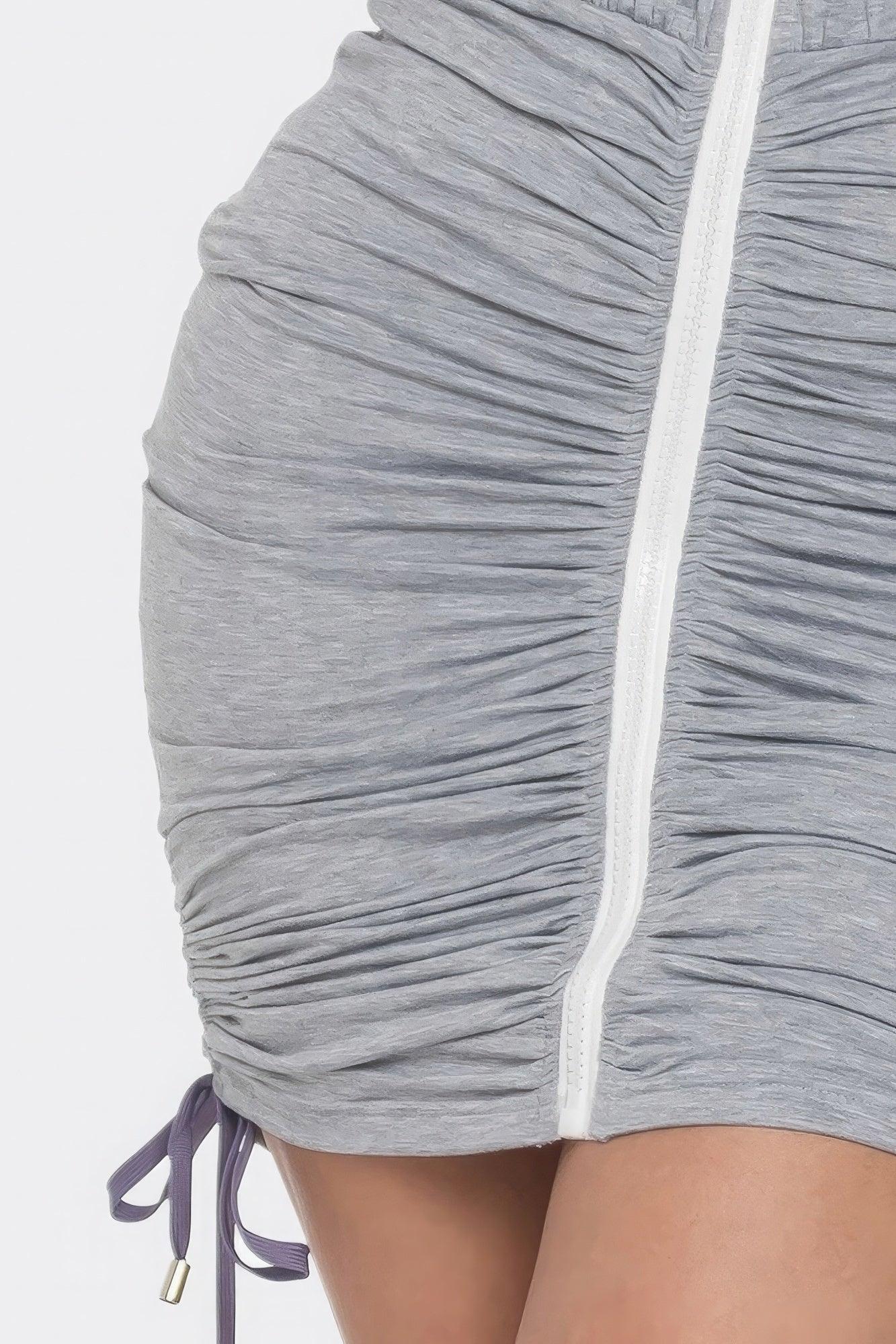 Detachable Zipper Mini Dress | Mixtshop LLC