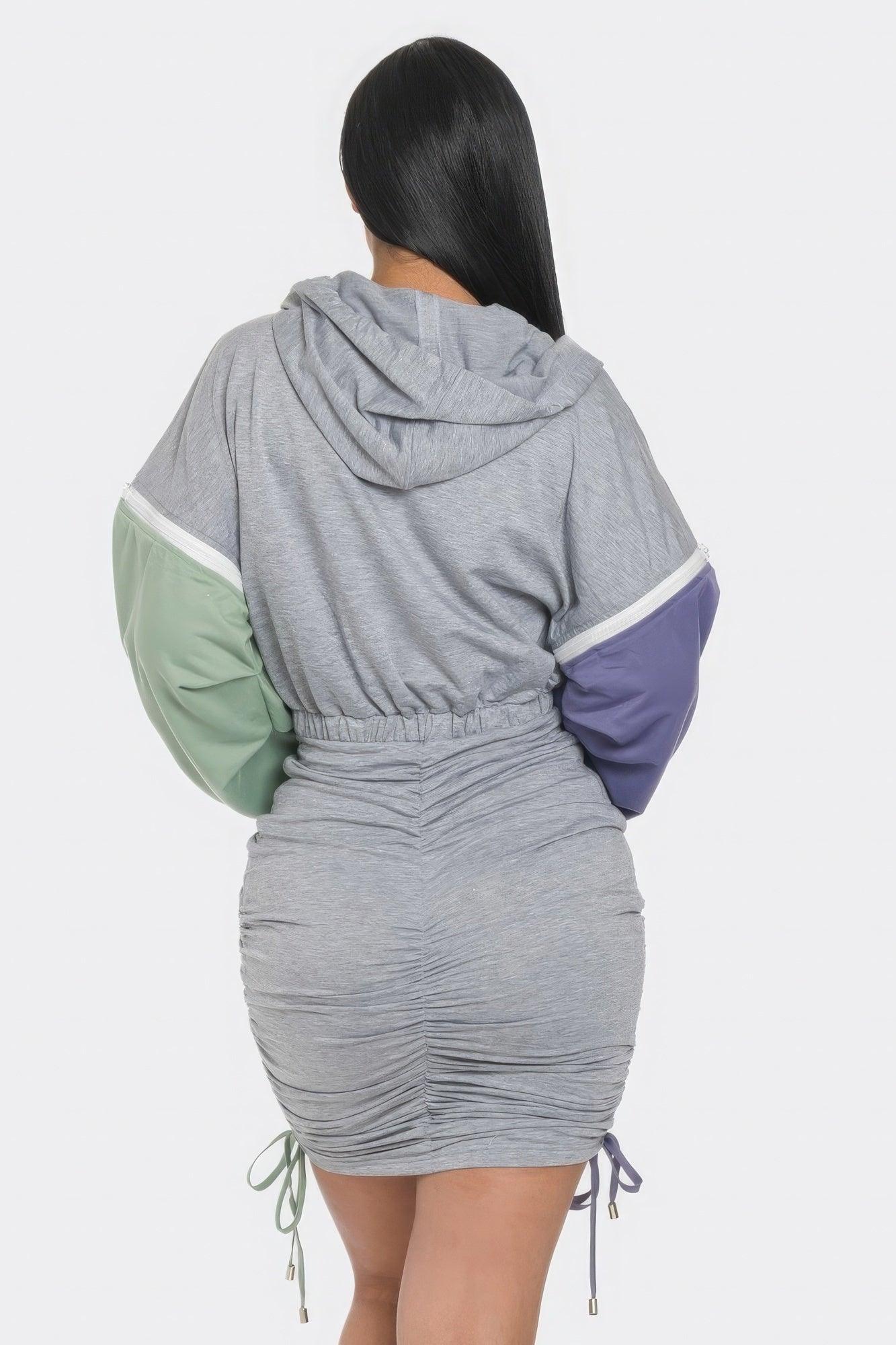 Detachable Zipper Mini Dress | Mixtshop LLC