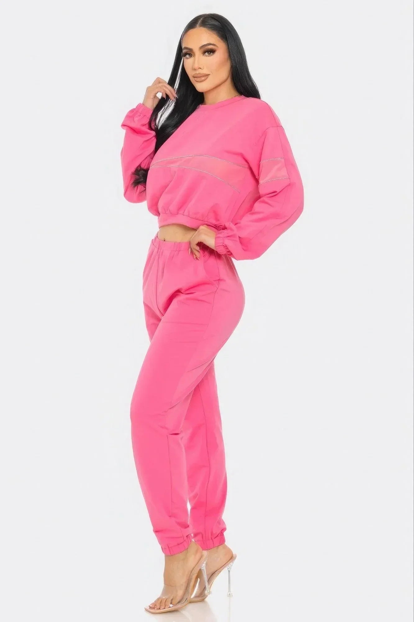 Terry Mesh & Rhinestone Detail Set | Mixtshop LLC