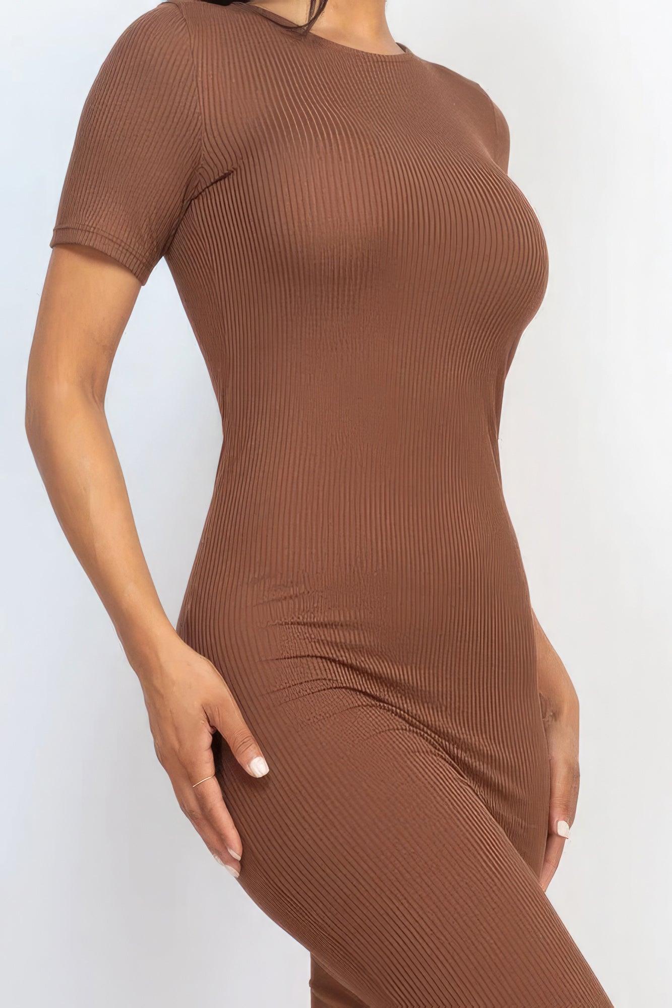 Ribbed Bodycon Midi Dress | Mixtshop LLC