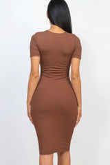 Ribbed Bodycon Midi Dress | Mixtshop LLC