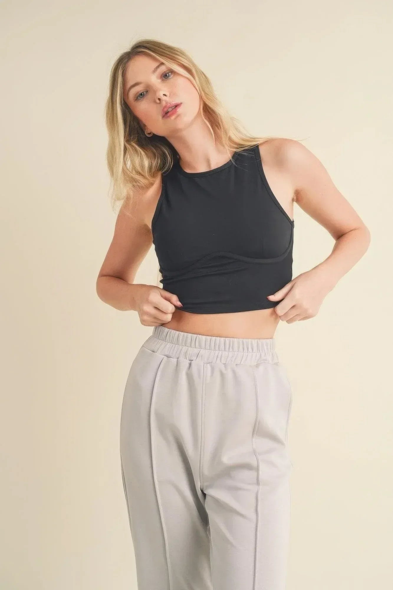 Corset Inspired Cropped Tank Top | Mixtshop LLC