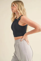 Corset Inspired Cropped Tank Top | Mixtshop LLC