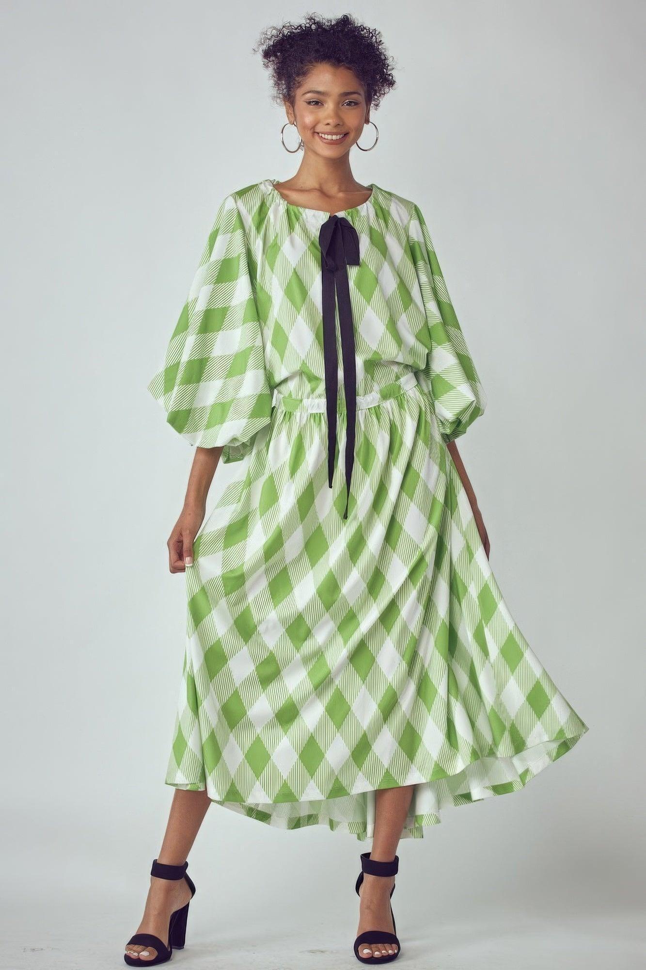 Balloon Sleeves Very Over Fit Pocketed Dress | Mixtshop LLC Main image