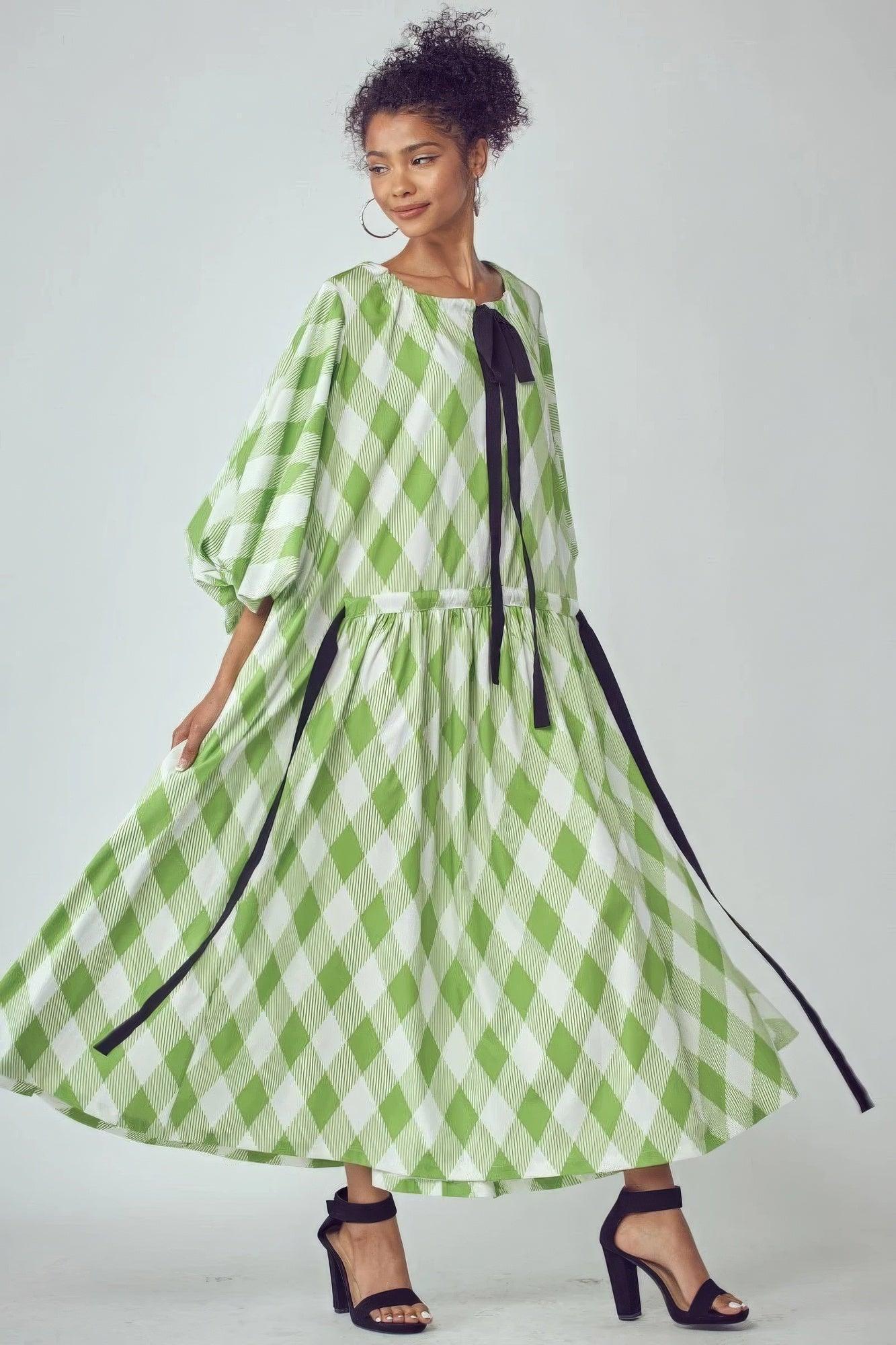 Balloon Sleeves Very Over Fit Pocketed Dress Secondary image