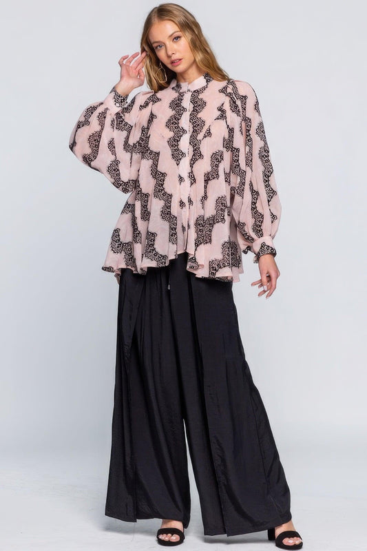 See Through Shirt With Lace Detail | Mixtshop LLC